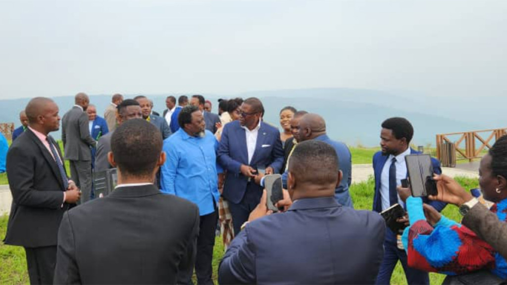 Le président Joseph Kabila à Kingakati