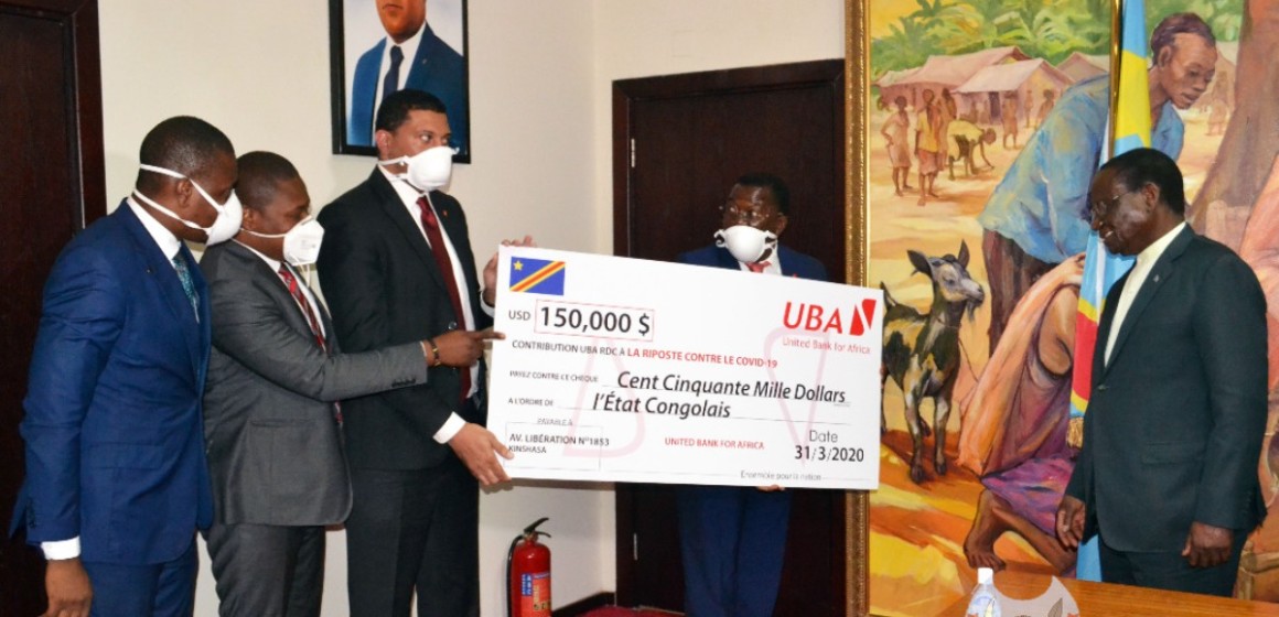 Covid-19 : UBA soutien le gouvernement avec 150 mille dollars américains