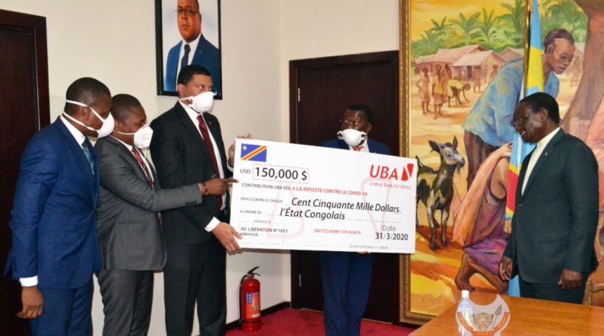 Covid-19 : UBA soutien le gouvernement avec 150 mille dollars américains