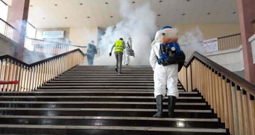 Désinfection du Palais du peuple