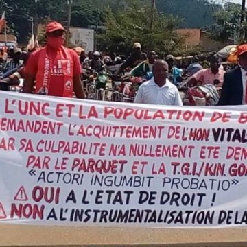 Beni : L’UNC a manifesté pour exiger la libération de Vital Kamerhe