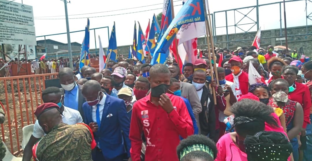 Billy Kambaleà Goma Le ministre de la Jeunesse en mission de résolution des problèmes de la Jeunesse à Goma (Nord-Kivu)