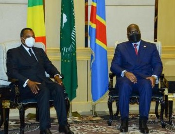 Fatshi Sassou palais de la Nation DEnis Sassou et Félix Tshisekedi