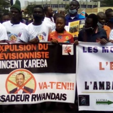 Manifestation contre l’ambassadeur Rwandais Vincent Karega réprimée par la police