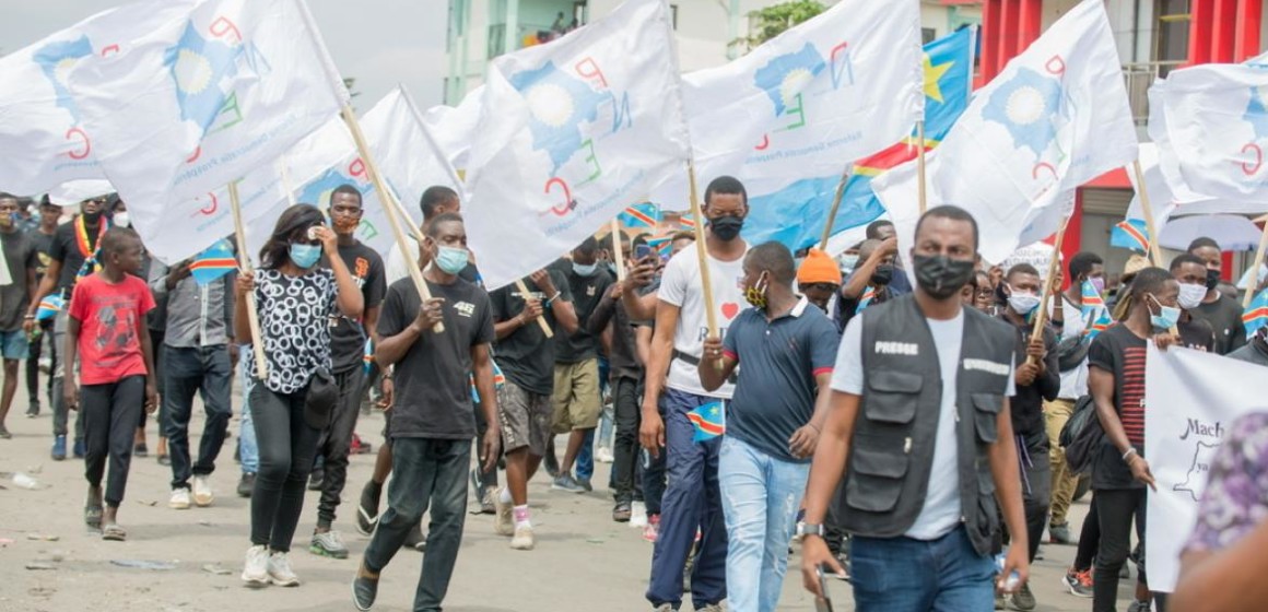 Kinshasa : Le PNEC dans la rue pour dénoncer les tueries à l&rsquo;Est du pays