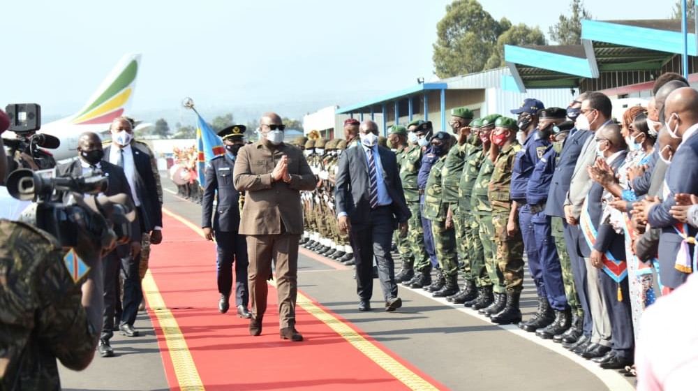 Le président Félix Tshisekedi est arrivé à Goma
