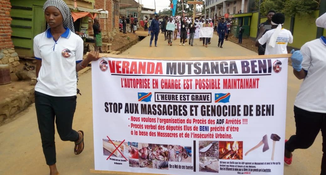 Véranda Mutsanga2 La Véranda Mutsanga dans les rues de Beni pour décrier les massacres