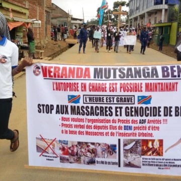 Véranda Mutsanga2 La Véranda Mutsanga dans les rues de Beni pour décrier les massacres