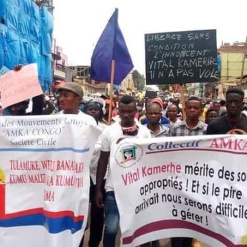 Sud-Kivu : Le collectif Amka Congo exige la libération et l&rsquo;évacuation immédiate de Vital Kamerhe