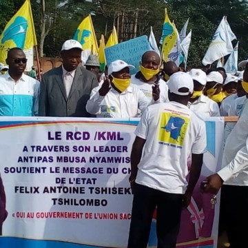 Beni : Le RCD-KML dans la rue pour soutenir Félix Tshisekedi