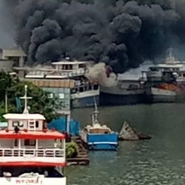 incendie bateaux sur le lac Kivu