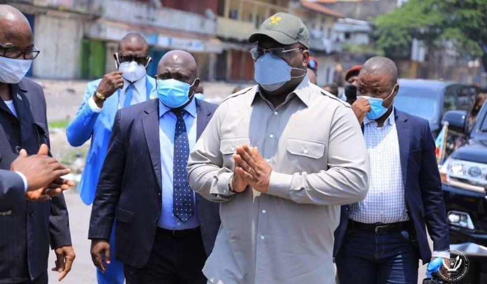 Félix Tshisekedi au marché central