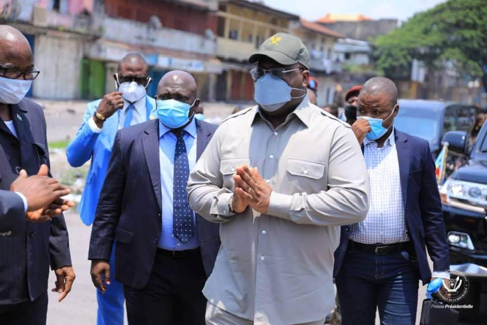 Félix Tshisekedi au marché central