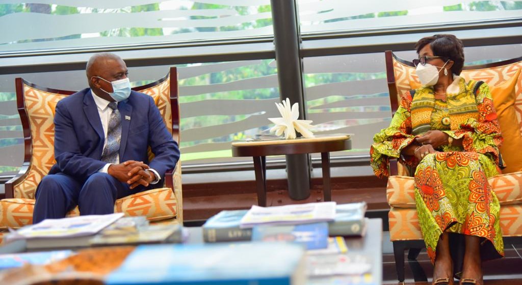 Président du Botswana et Marie Tumba Nzeza