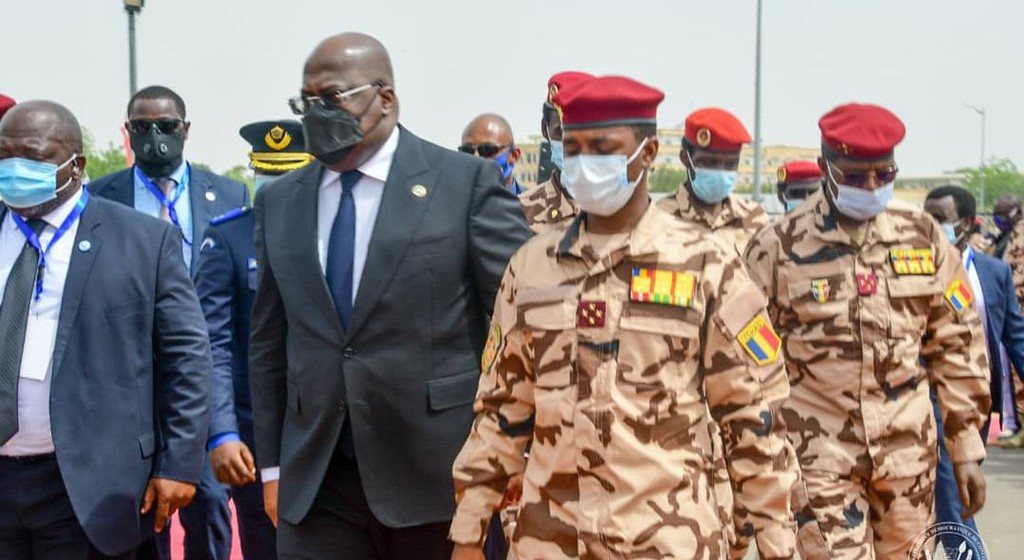 Fatshi-au-tchad Félix Tshisekedi aux obsèques de Idriss Déby