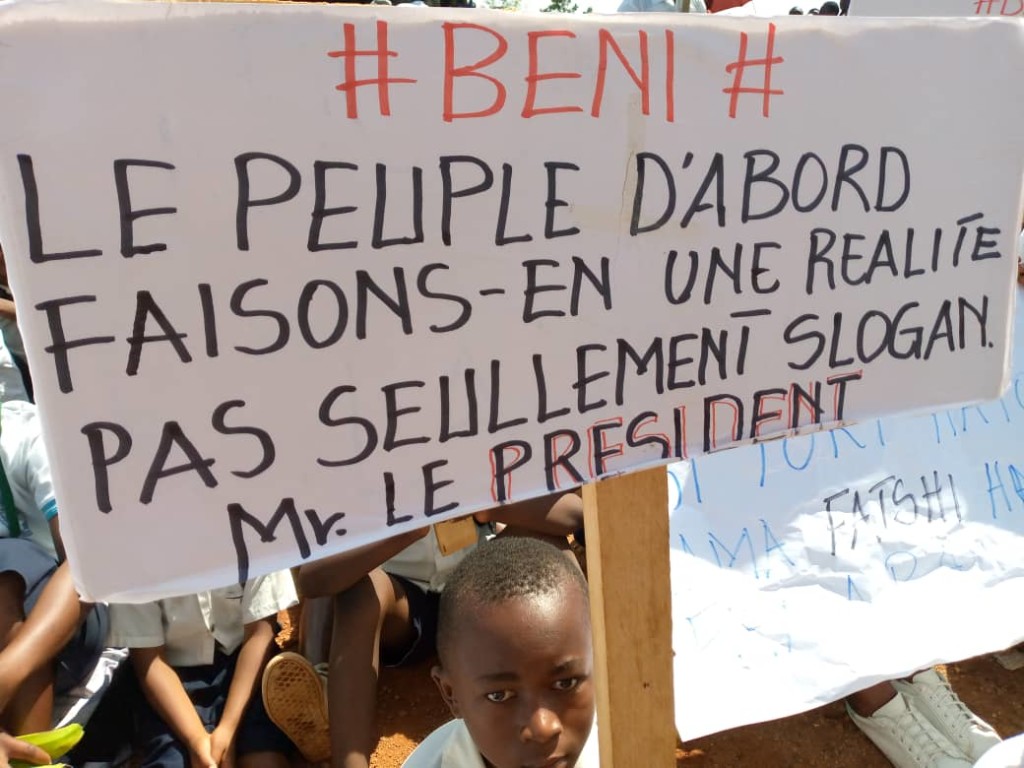 Message des élèves de Beni à Tshisekedi
