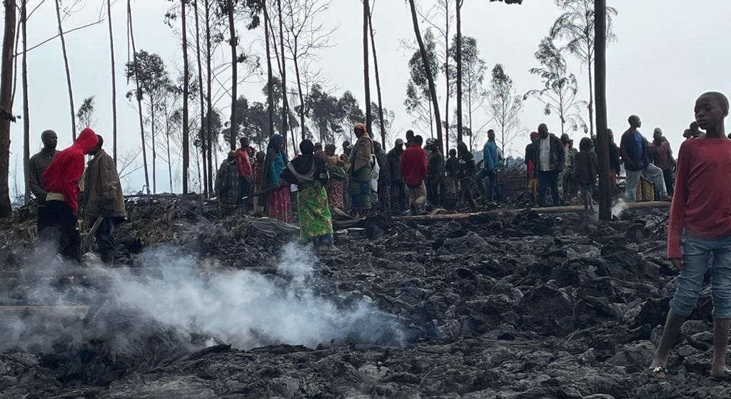 Dégâts du Nyiragongo