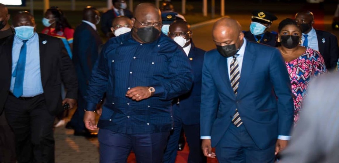 Patient Sayiba et Félix Tshisekedi à Accra