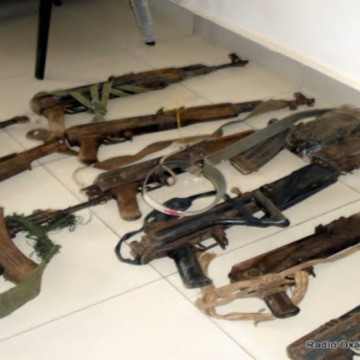 Armes récupérées sur des assaillants
