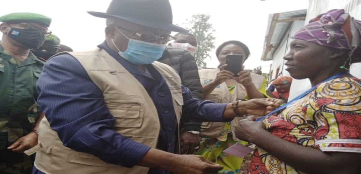Modeste Mutinga installe les sinistrés de Nyiragongo
