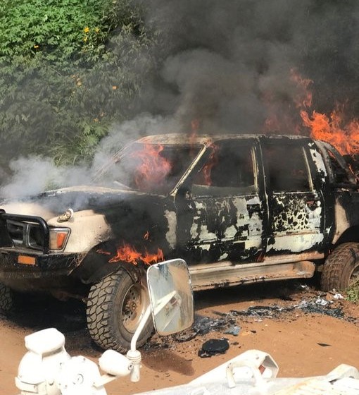 Beni : 4 ADF neutralisés, 3 civils tués un véhicule incendié dans une embuscade sur l&rsquo;axe Beni-Kasindi