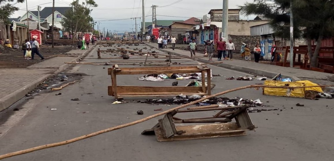 Barricades à Goma
