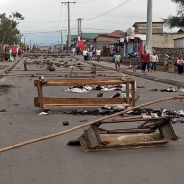Barricades à Goma