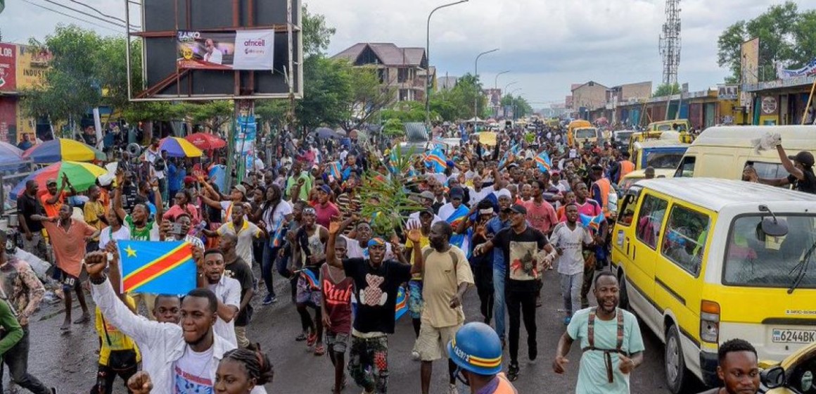 Manifestation contre police rwandaise à Goma