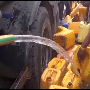 Distribution d'eau à Kibumba