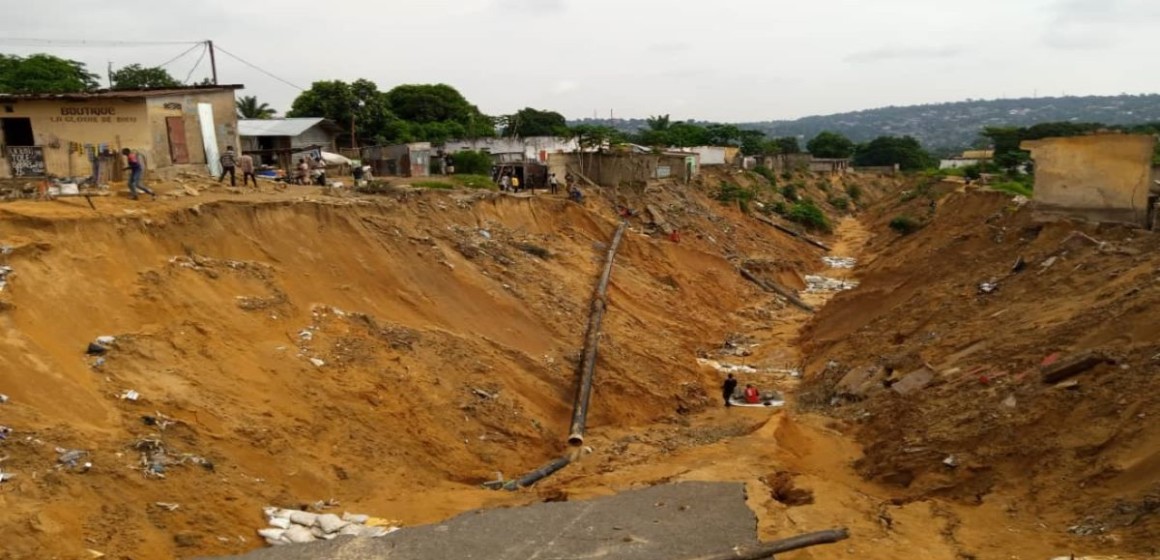 Kinshasa : une tête d’érosion menace le quartier Zamba Telecom à Mont Ngafula