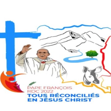 Affiche de a visite papale en RDC