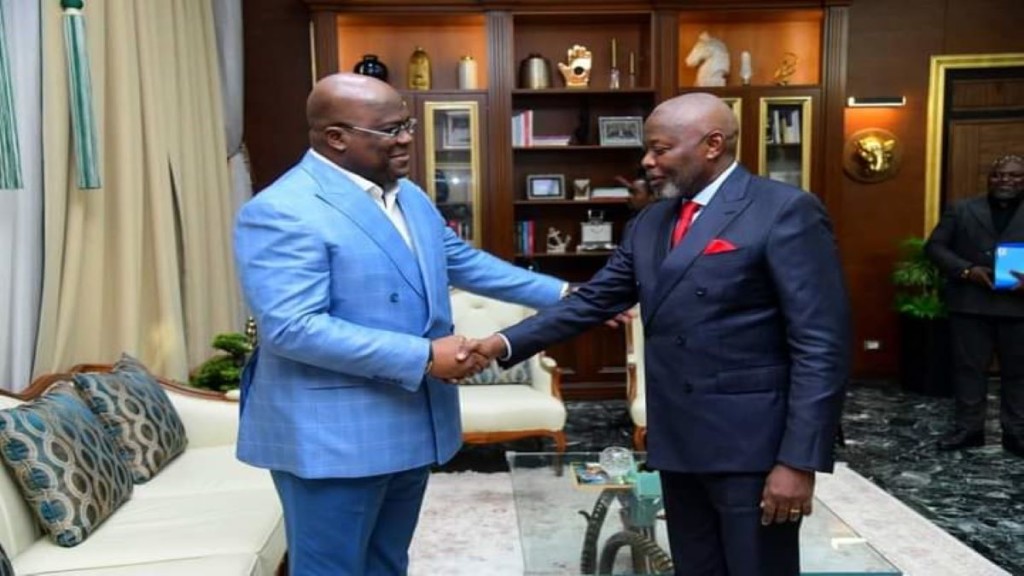Félix Tshisekedi et Vital Kamerhe sortant de prison (Ph Présidence RDC)