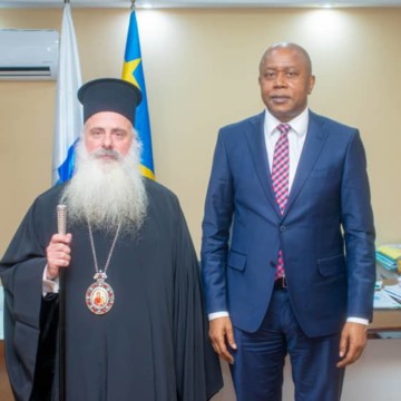 RDC : Mgr Theodosios Tsitsivos reçu à la CENI par Denis Kadima