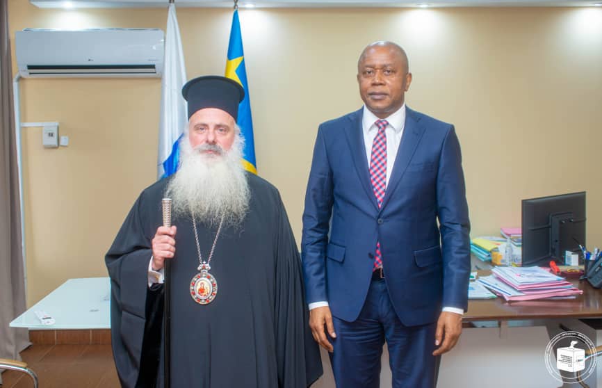 RDC : Mgr Theodosios Tsitsivos reçu à la CENI par Denis Kadima
