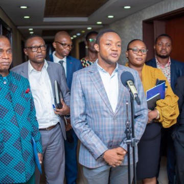 CENI : Le 2è VP a reçu une délégation de l’ABG et le groupe de chercheurs et professeurs d’universités congolaises