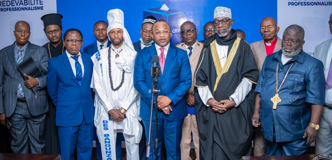 Le président de la CENI, Denis Kadima a reçu l’évêque général Dodo Kamba de la CIME