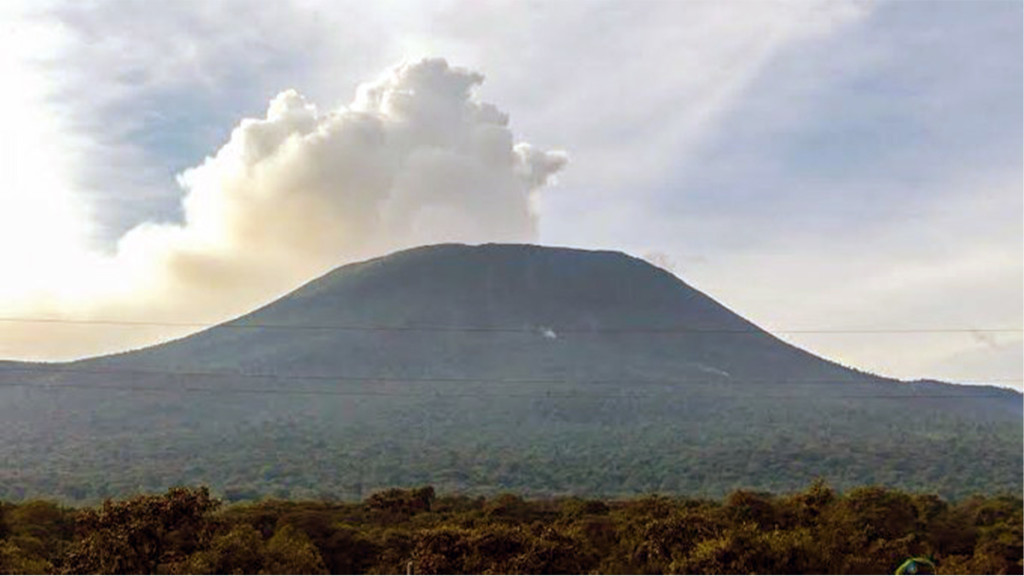 Le volcan Nyiragongo à Goma, Nord-Kivu en RDC