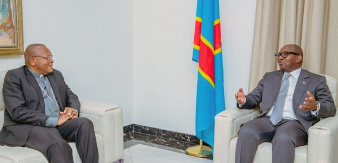 Cardinal Fridolin Ambongo et le Premier ministre Sama Lukonde