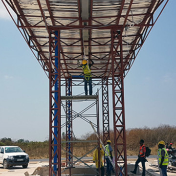 construction d'une station-service à Kongolo