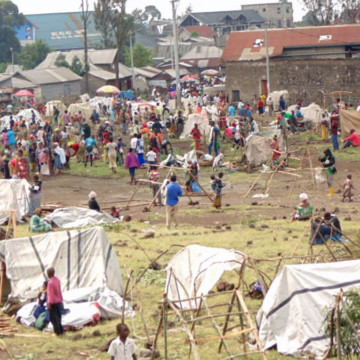 Déplacés de guerre à Nyiragongo
