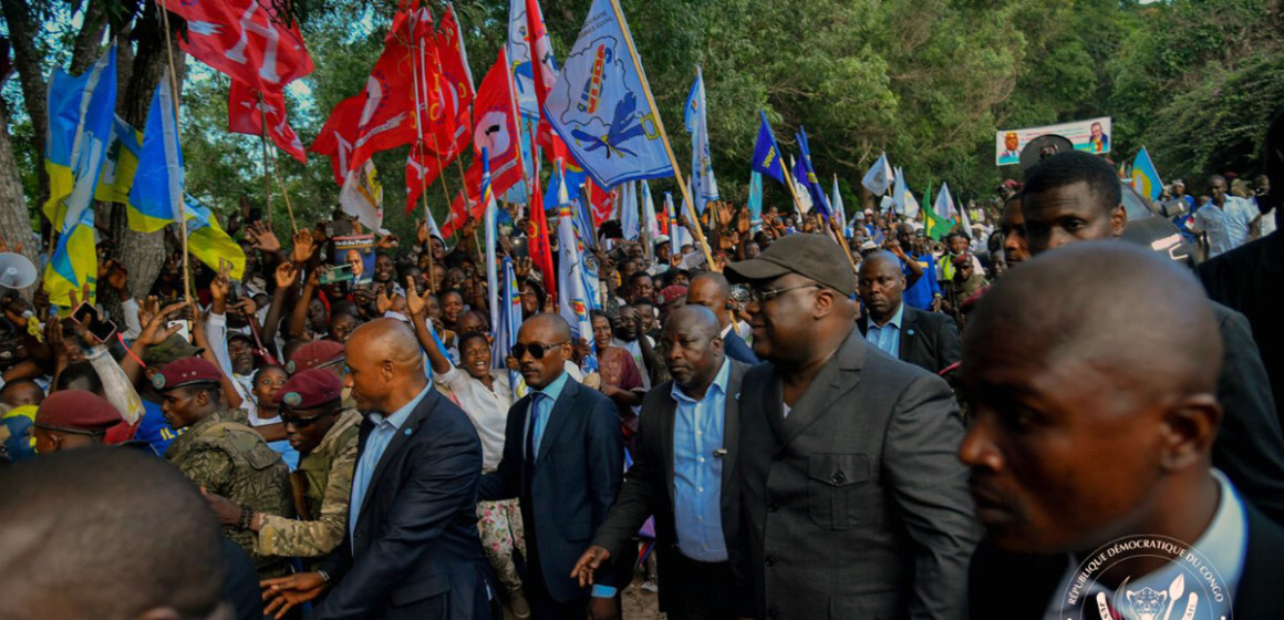 Félix Tshisekedi à Mbaza-Mboma