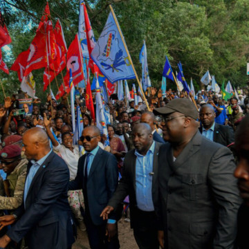 Félix Tshisekedi à Mbaza-Mboma