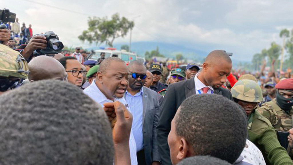 Uhuru Kenyatta à Goma, RDC