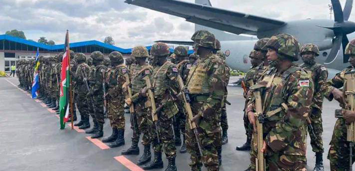 Troupes kényanes de l'EAC à Goma