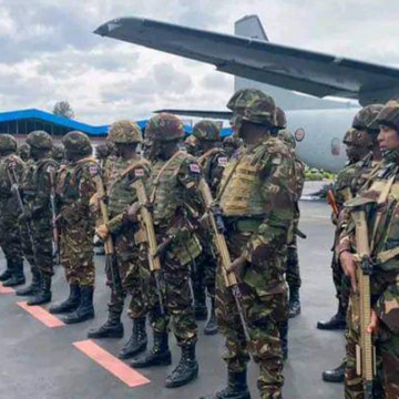 Troupes kényanes de l'EAC à Goma