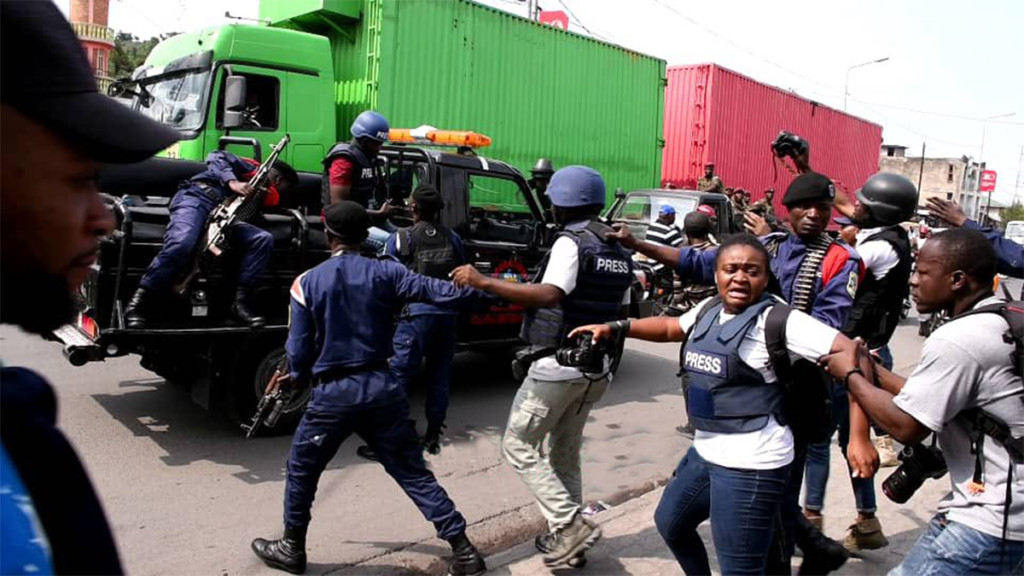 Journalistes brutalisés par la police à Goma
