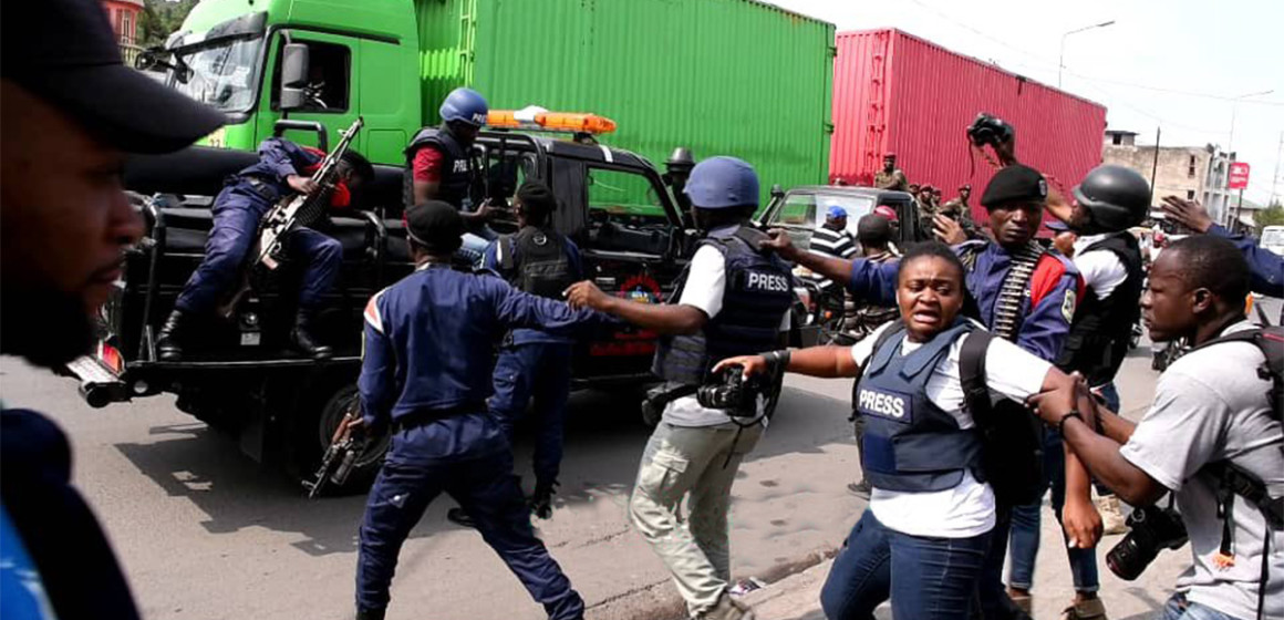 Journalistes brutalisés par la police à Goma