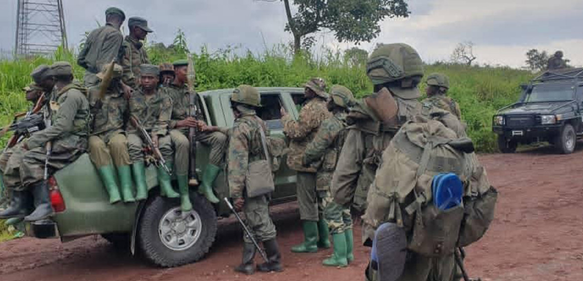 Eléments du M23 se retirant de Kibumba