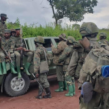 Eléments du M23 se retirant de Kibumba