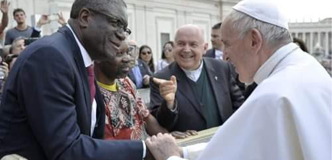 Denis Mukwege prix Nobel de la paix et le pape François